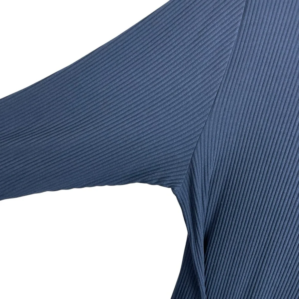 Amour Vert | Ocean Blue Colombe Paris Rib Dress New - Picture 6 of 10